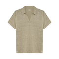 Linen Split Neck Polo - Twill