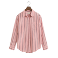 Relaxed Classic Poplin Striped Shirt - Summer Rose