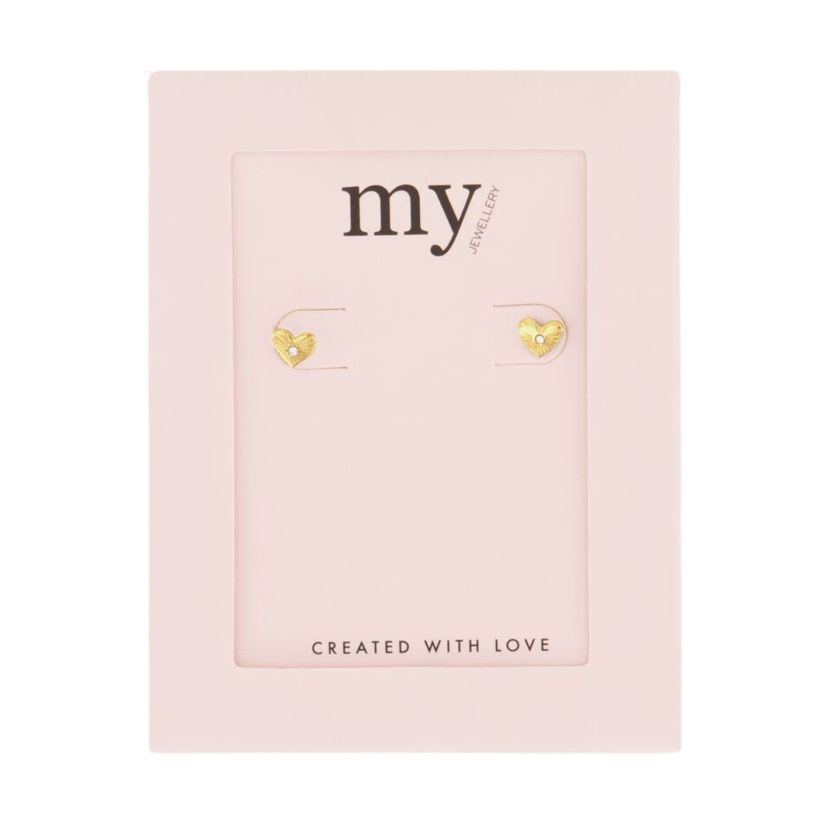 Studs heart stone - 1200 Gold