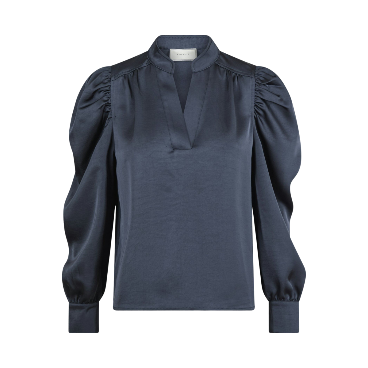 Rosslyn Heavy Sateen Blouse - Navy