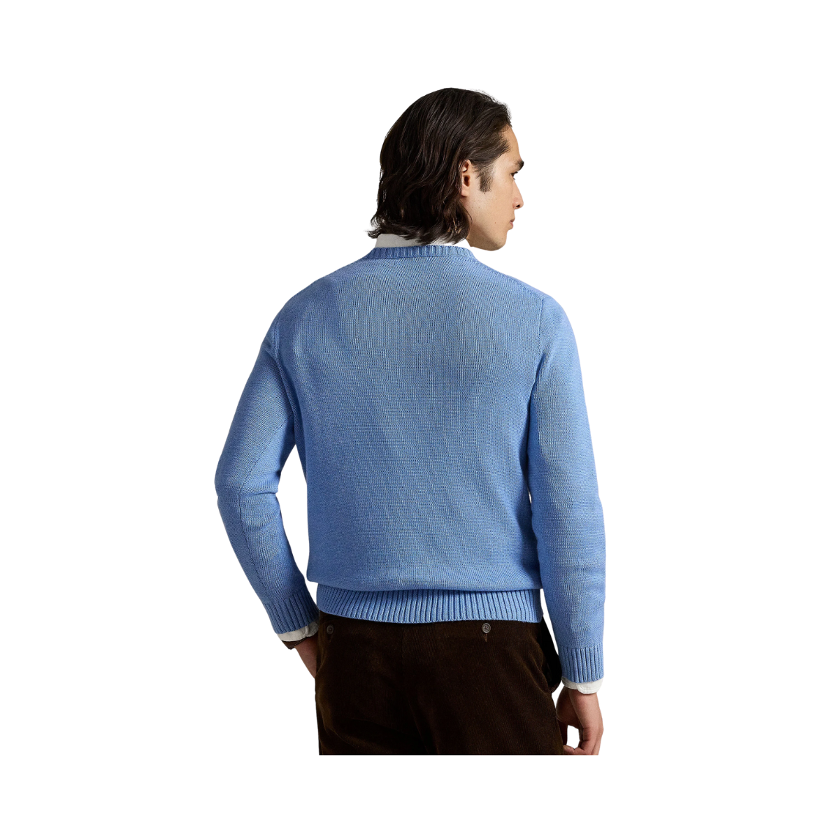 Cotton Crewneck Sweater - Soft Royal