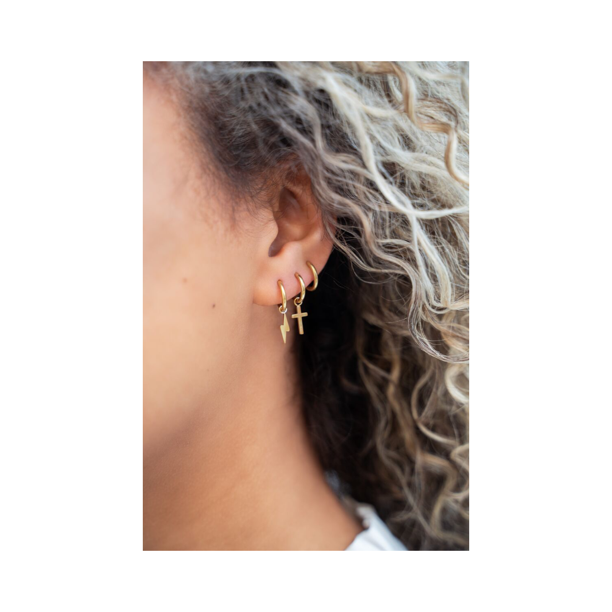 Earrings Basic - 0.9 Cm - Gold