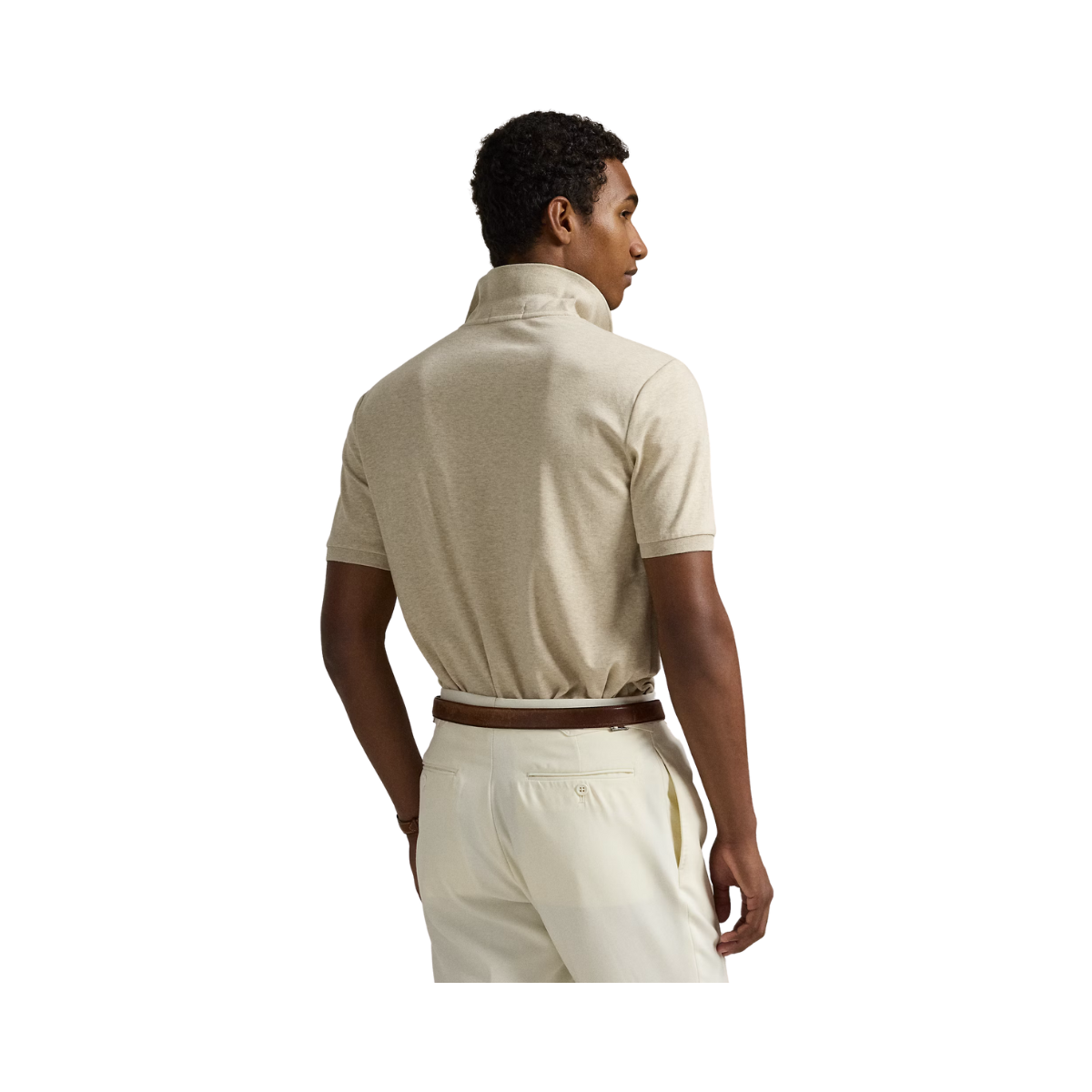 Custom Slim Fit Soft Cotton Polo Shirt - Expedition Dune Heather