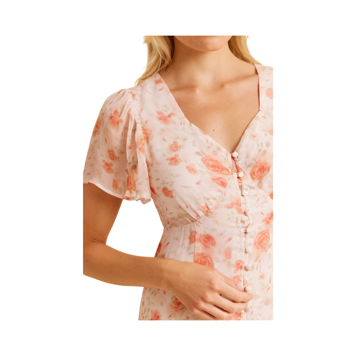 FAVORITE DRESS - APRICOT ROSE PRINT