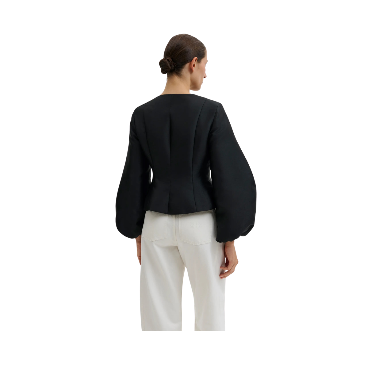 Vendela Balloon Sleeve Blouse - Black