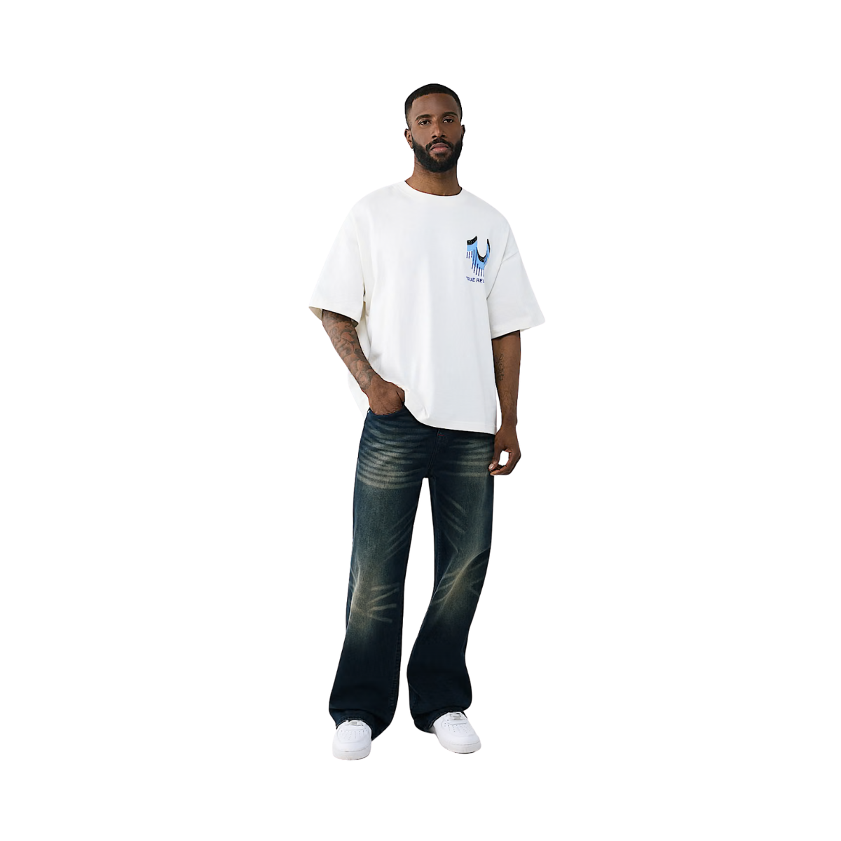 Retro Logo Oversized Tee - Winter White