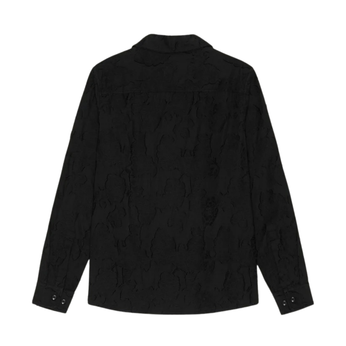 Flower Jacquard Shirt - Black