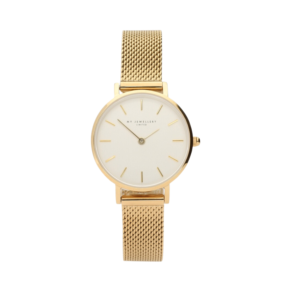 Rond horloge witte wijzerplaat - 1200 Gold