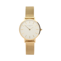 Rond horloge witte wijzerplaat - 1200 Gold