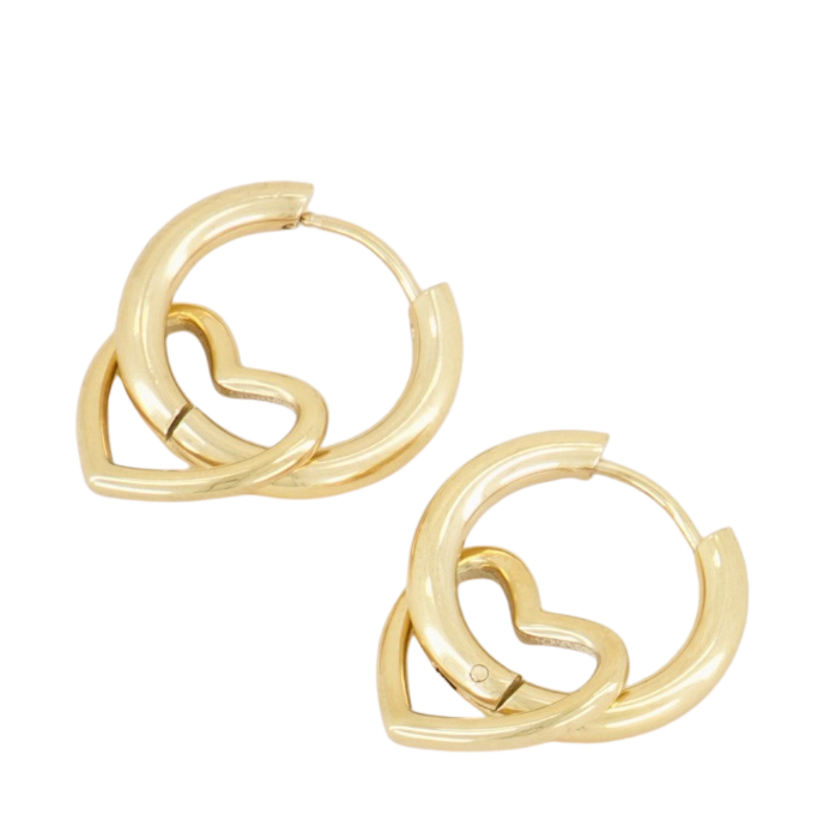 Oorringen Met Open Hartje - 1200 Gold