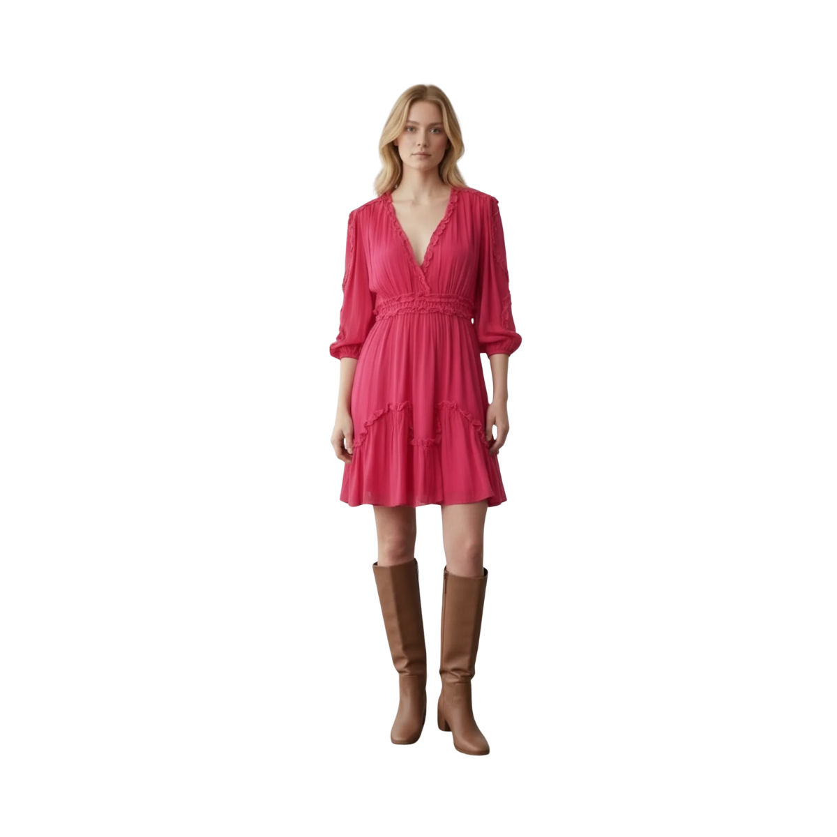 Valentina Mini Dress - Raspberry