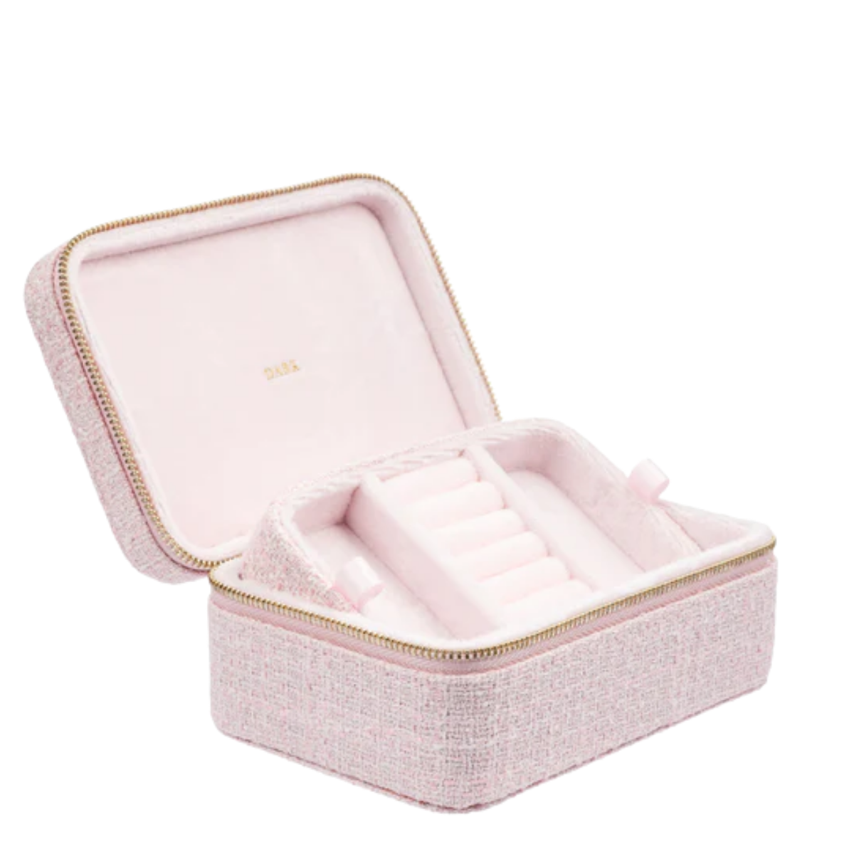 Tweed Jewellery Box - Cotton Candy