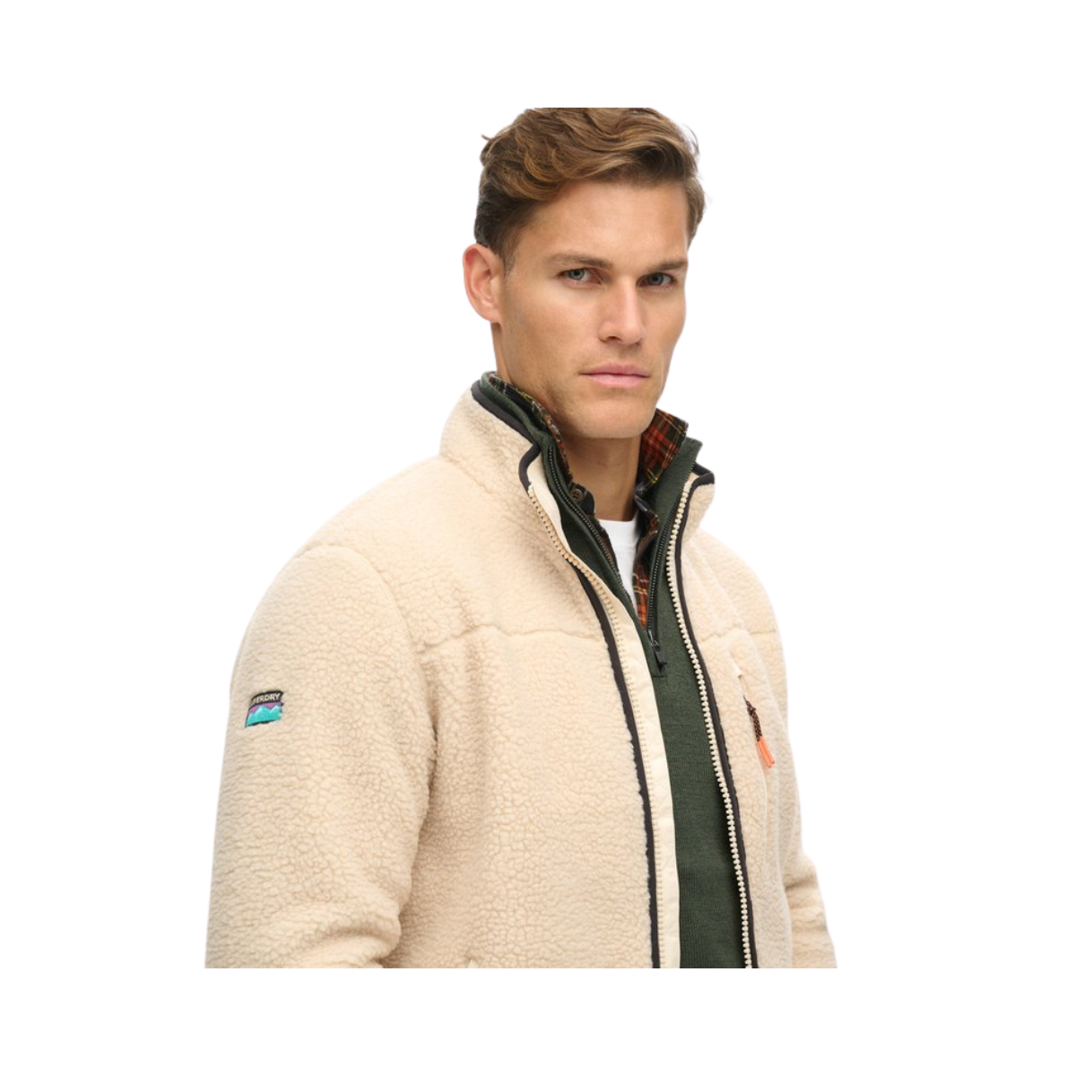 Outdoor Full Zip Fleece - 1LG Oatmeal Beige