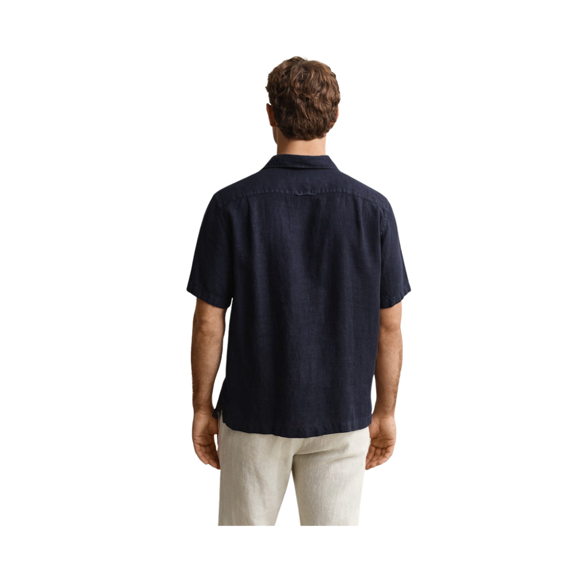 Gmnt Dyed Linen Camp Shirt - Evening Blue