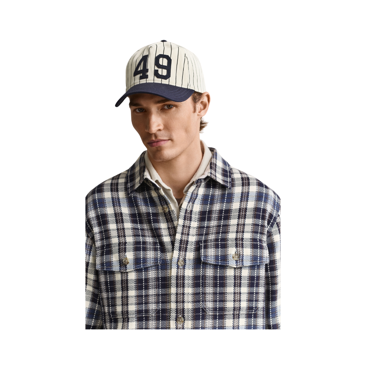 Twill Check Overshirt - Evening Blue