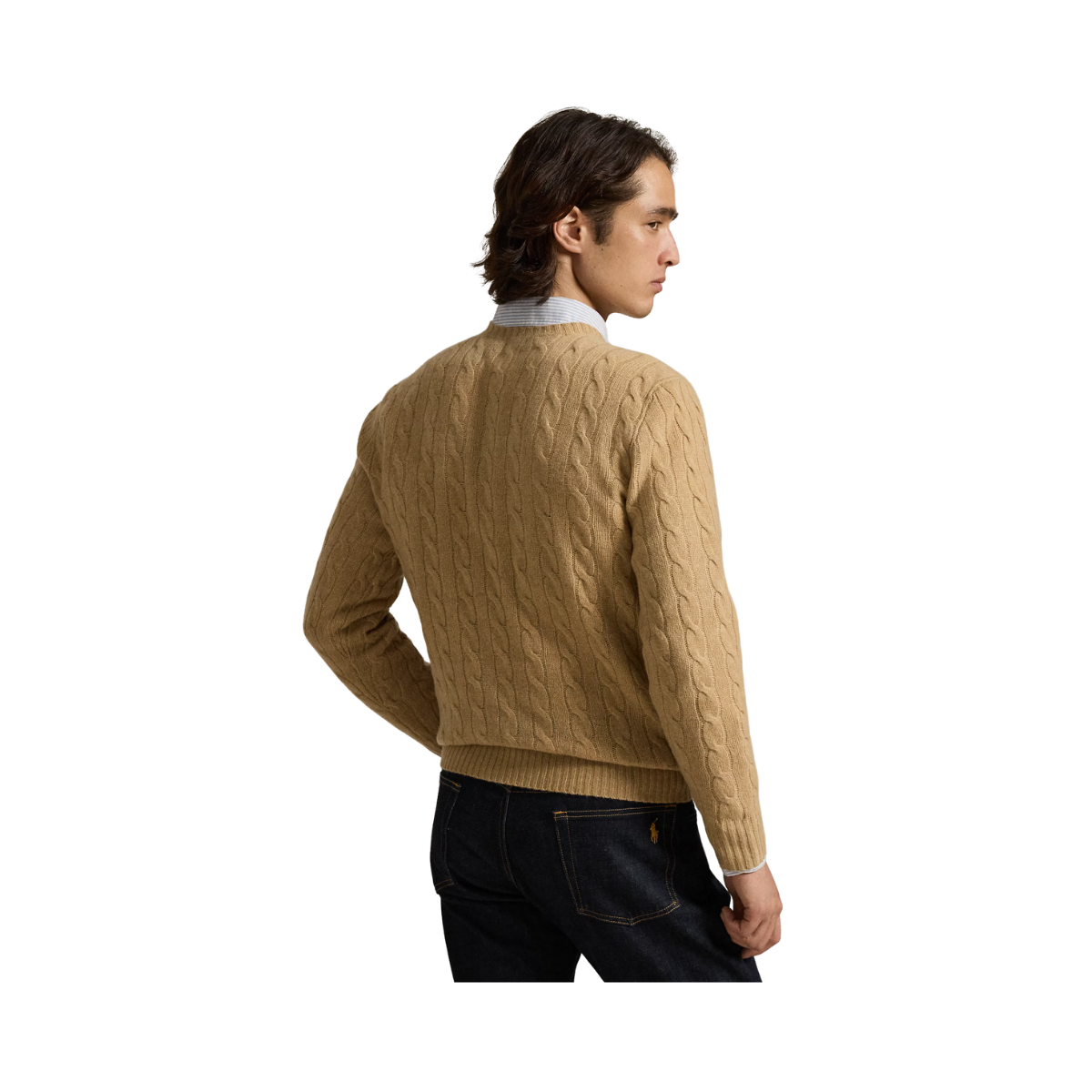 Cable-Knit Wool-Cashmere Sweater - Camel Melange