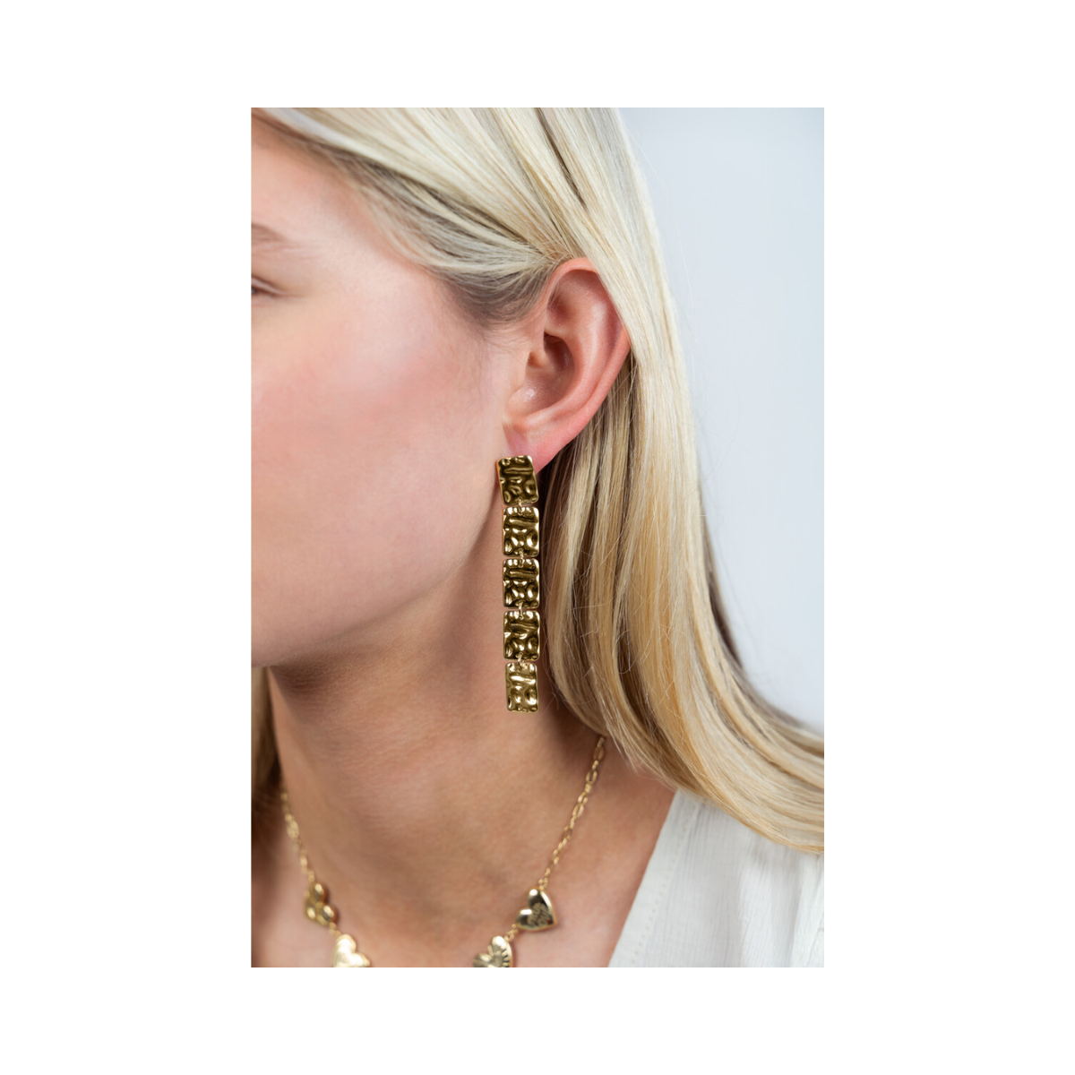 Earrings vintage squares - Gold