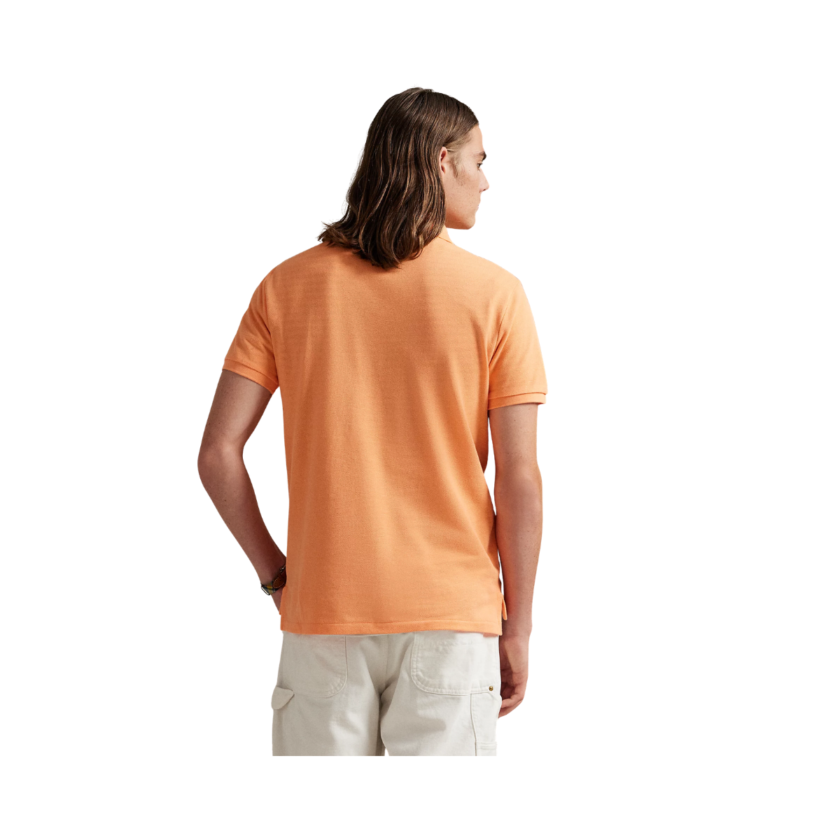 Custom Slim Fit Mesh Polo Shirt - Pompano Orange