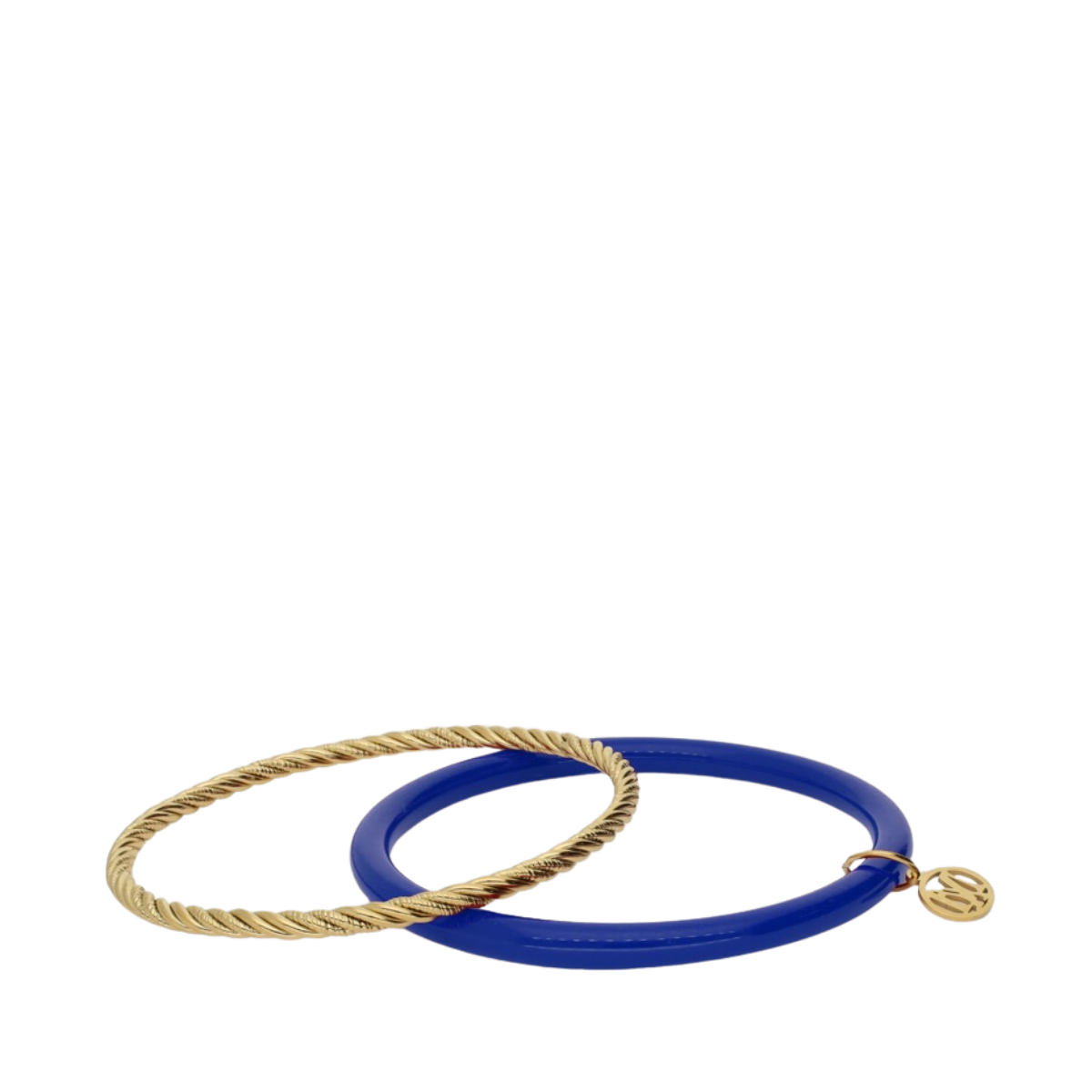 Bangle Set Thin Cobalt - Gold