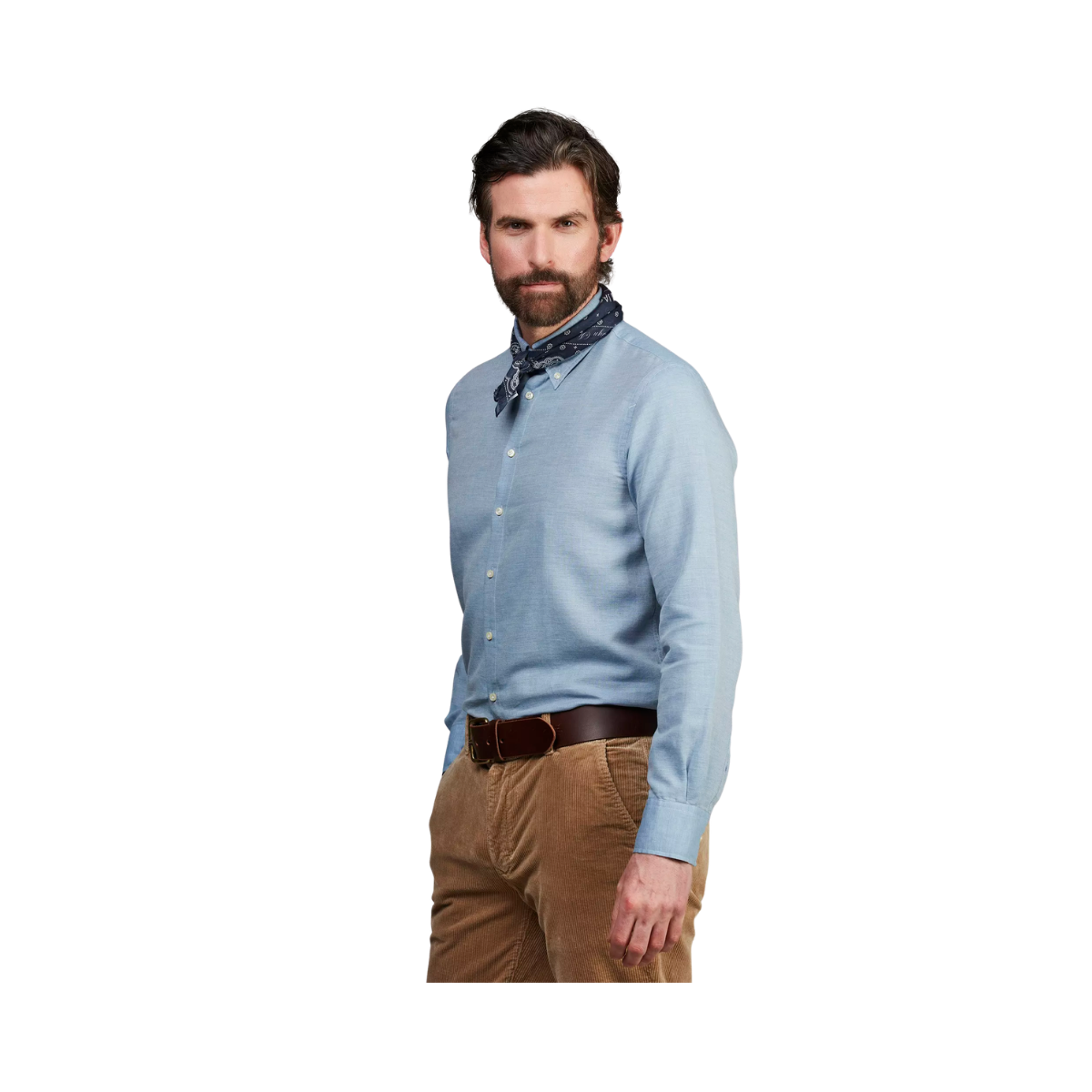 Solid Flanel Shirt - Blue