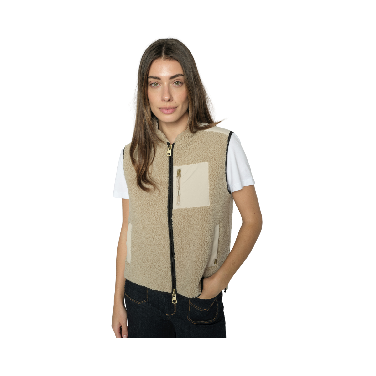 MMRowe Eli Teddy Vest - Feather Gray