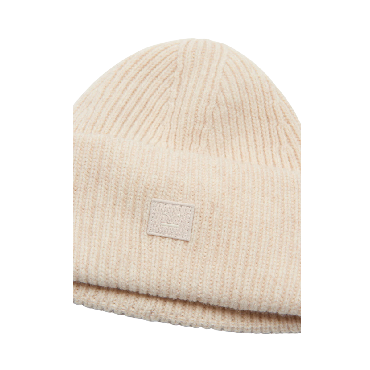 Small Face Logo Beanie - 633 Oatmeal Melange