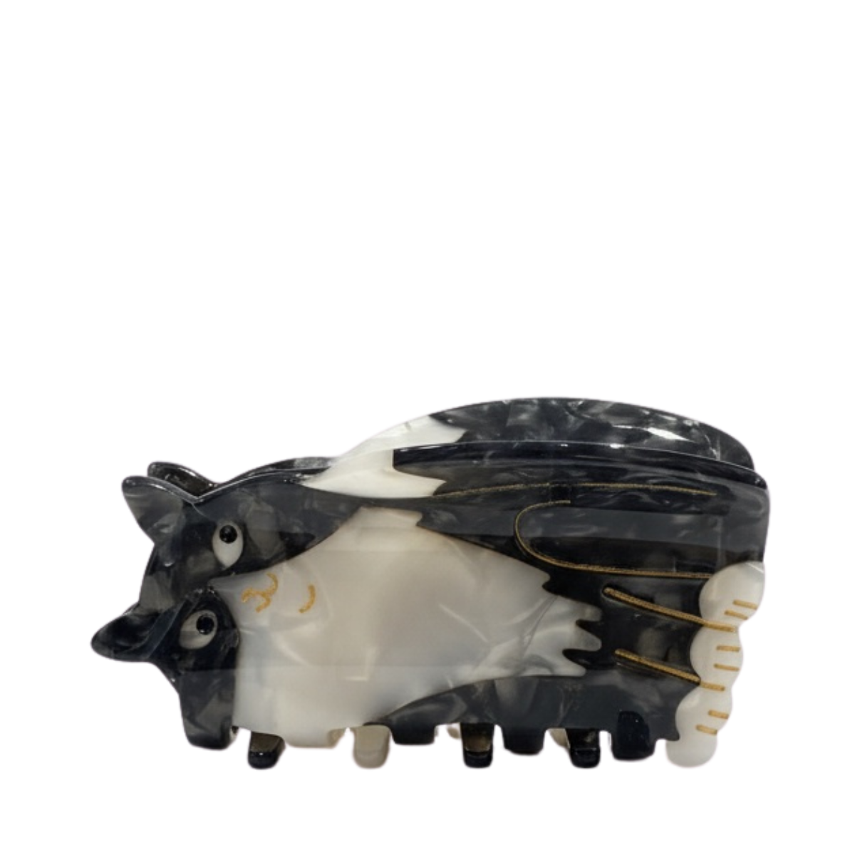 Black Cat Hairclip - Black