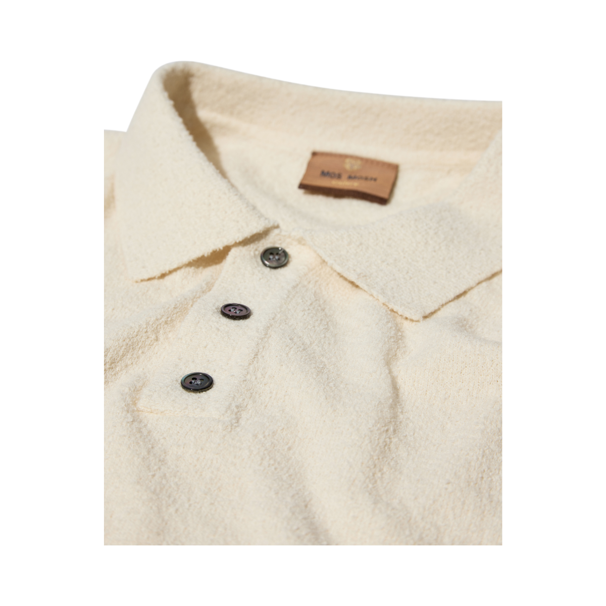 MMGKyle Bouclé SS Polo - Ecru