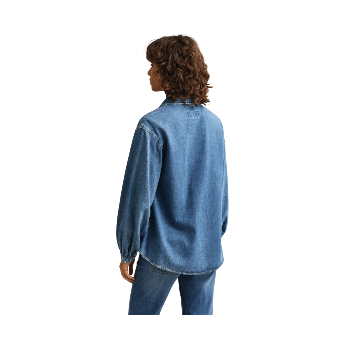 Denim Volume Sleeve Shirt - Mid Blue Archive