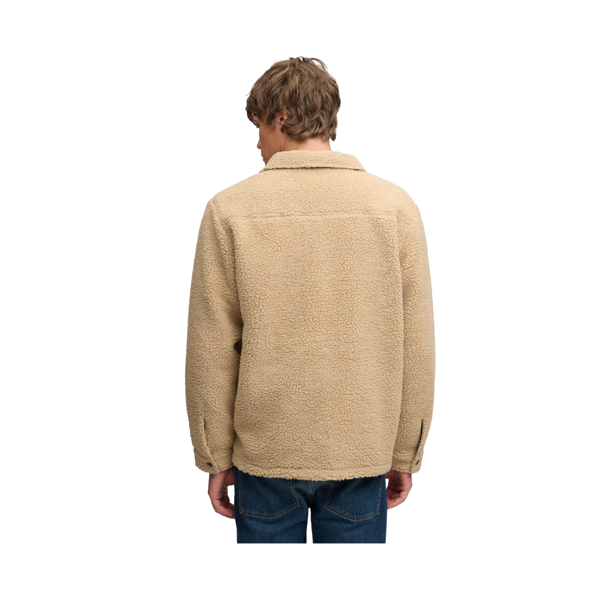 Retro Fleece Overshirt - Classic Tan Brown