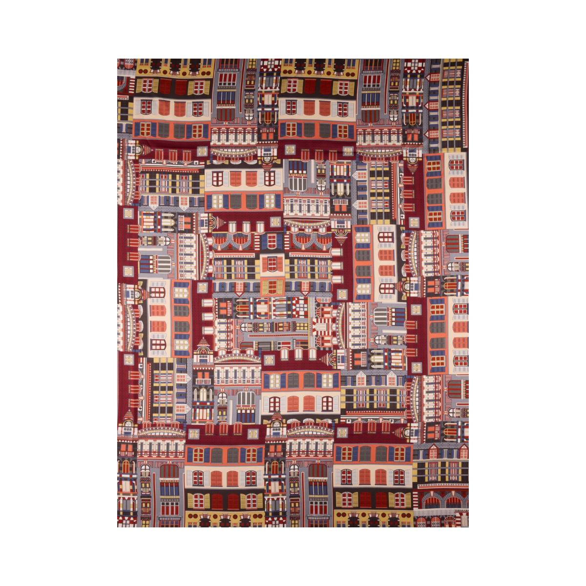 Scarf 90cm x 90cm - Dark Brown Pattern