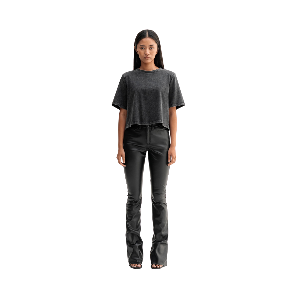 Aiko Leather Trousers - Black