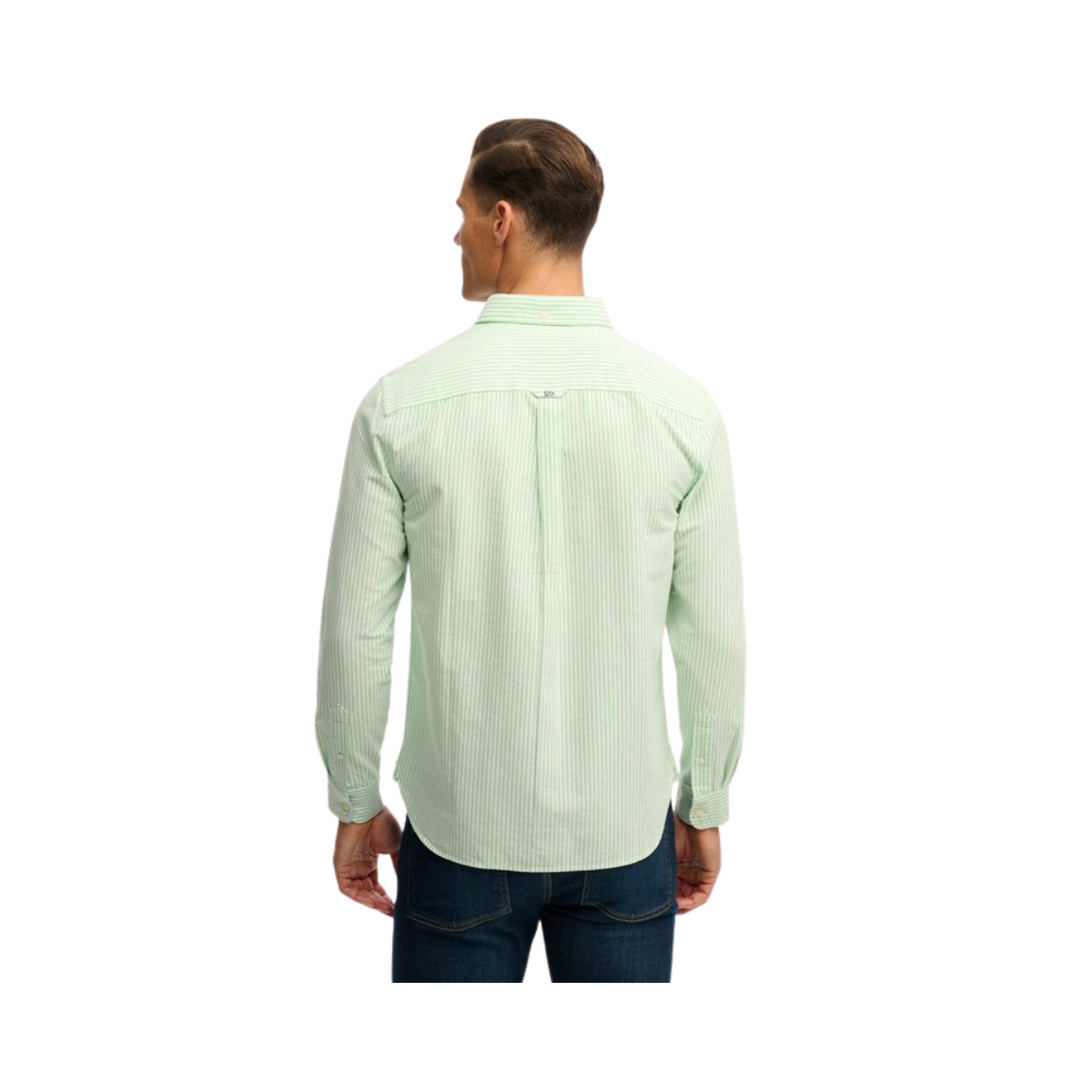 Preppy Oxford L/S Shirt - Mint Stripe