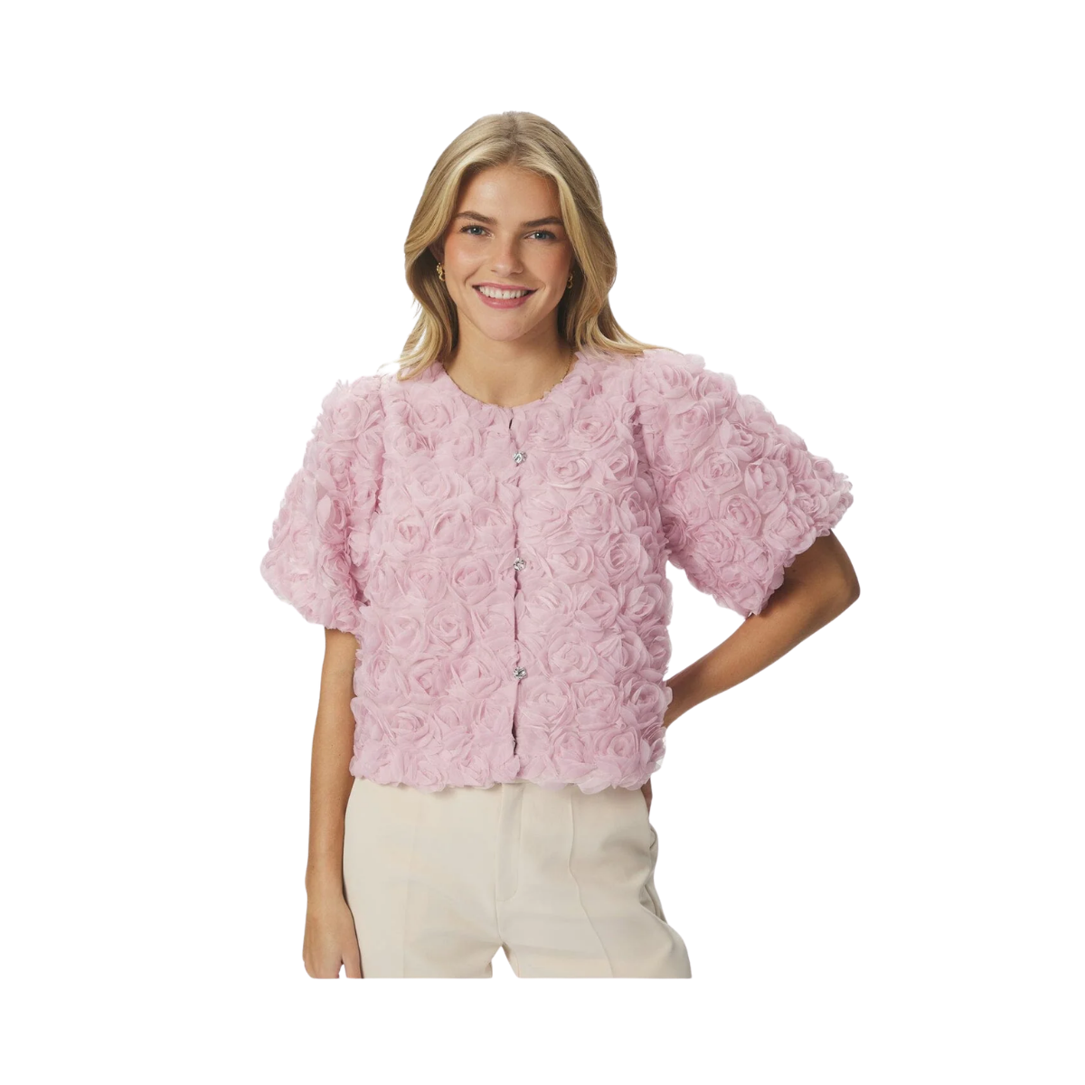 Aisa Flower Blouse - Rose