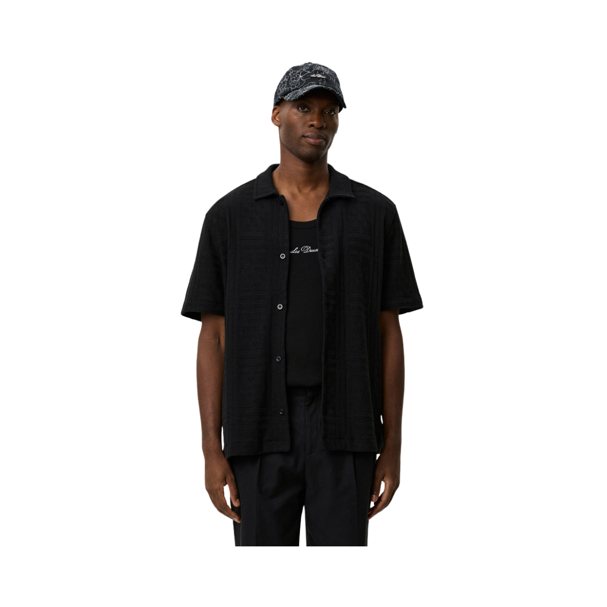 Hector Pointelle SS Shirt - Black