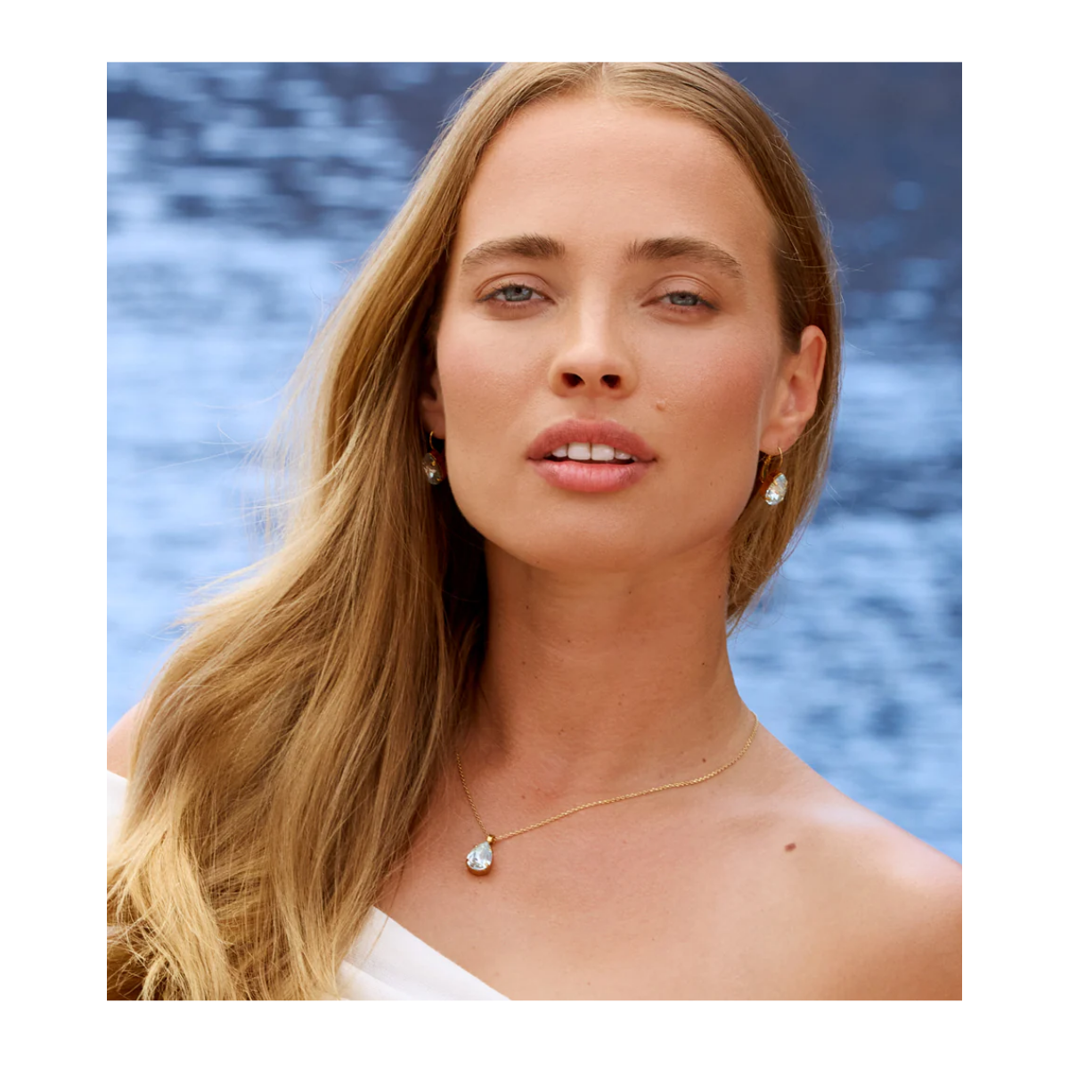 Mini Drop Necklace Gold - 07 Light Azore