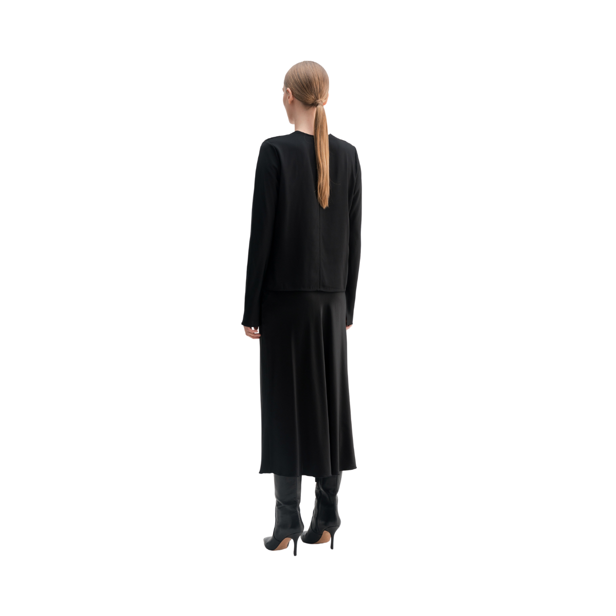 Della Silk Blouse - Black