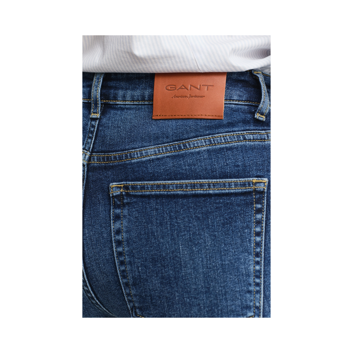 Slim Flared Jeans - Dark Blue Worn In