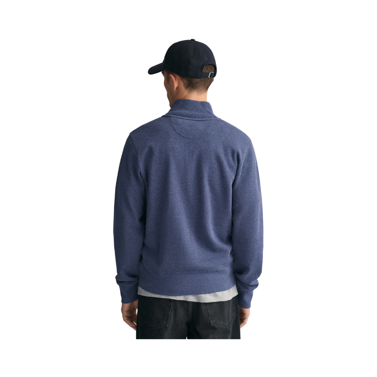 Sacker Rib Half-Zip Sweatshirt - Blue