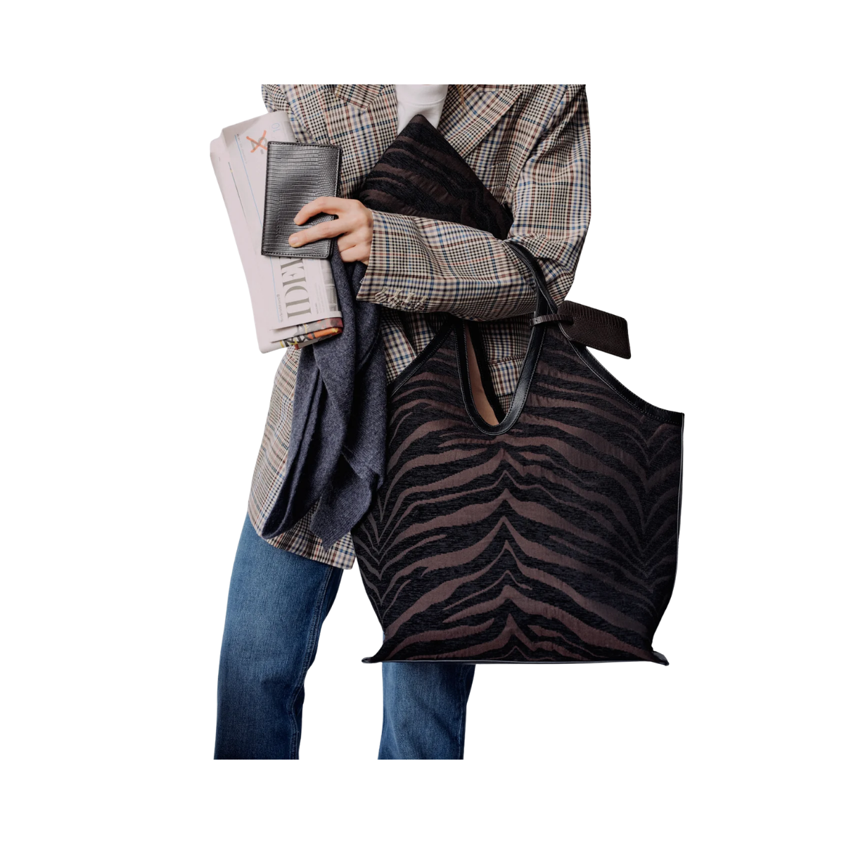 Day Zebra Tote - Coffee Bean
