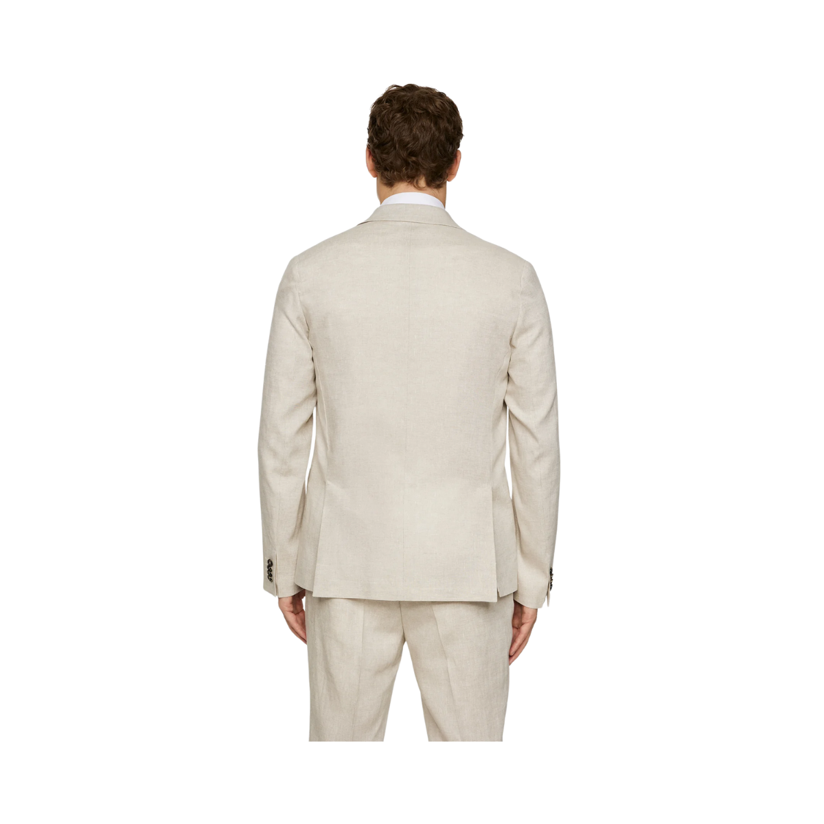 Elton U Super Linen Blazer - Moonbeam