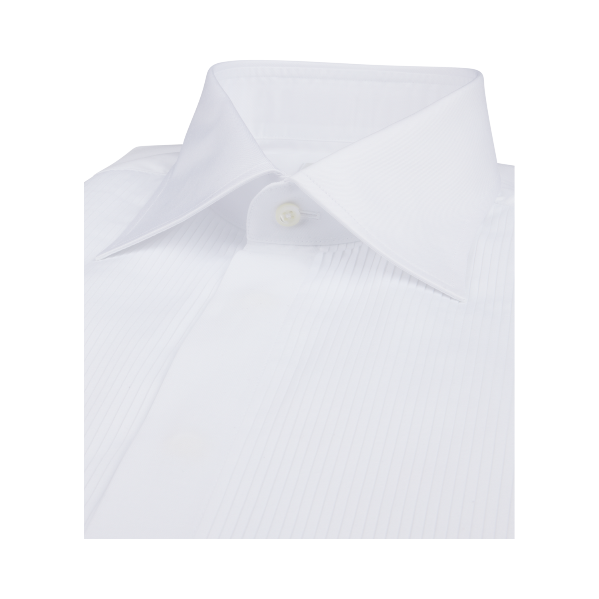 Slimline Tuxedo Shirt With French Cuff - White