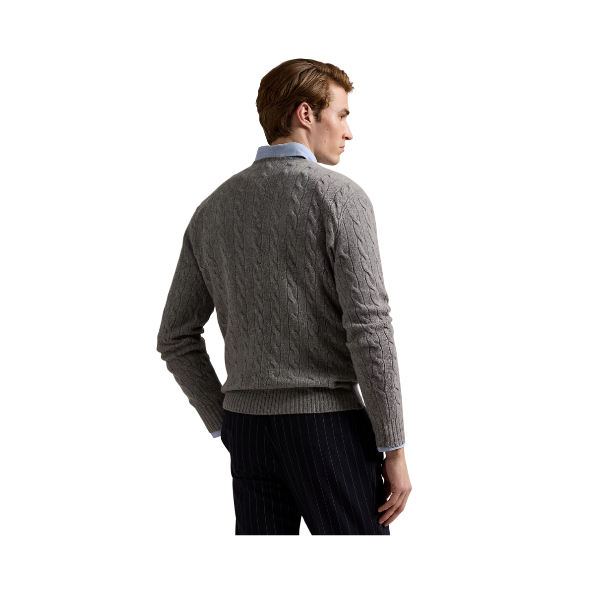 Cable-Knit Wool-Cashmere Sweater - Fawn Grey