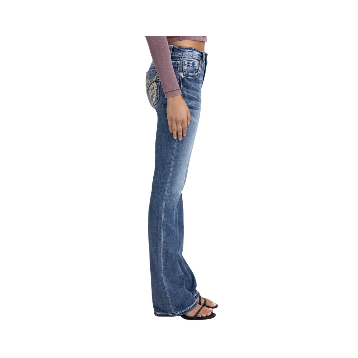 Charmeine Wings Bootcut Jeans - Medium Wash