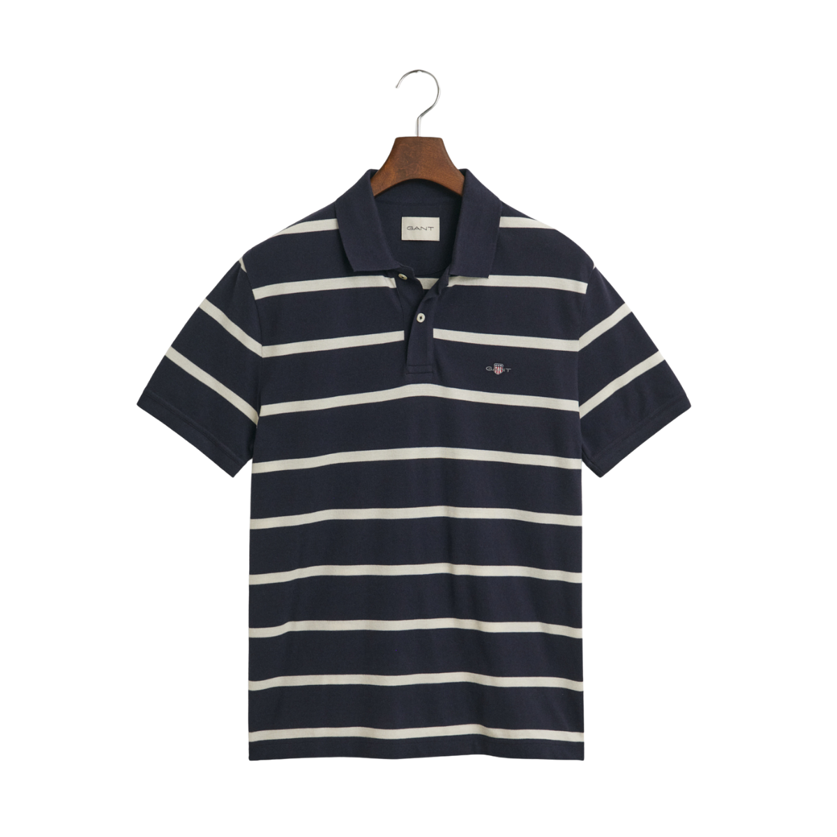 Striped Polo - 433 Evening Blue
