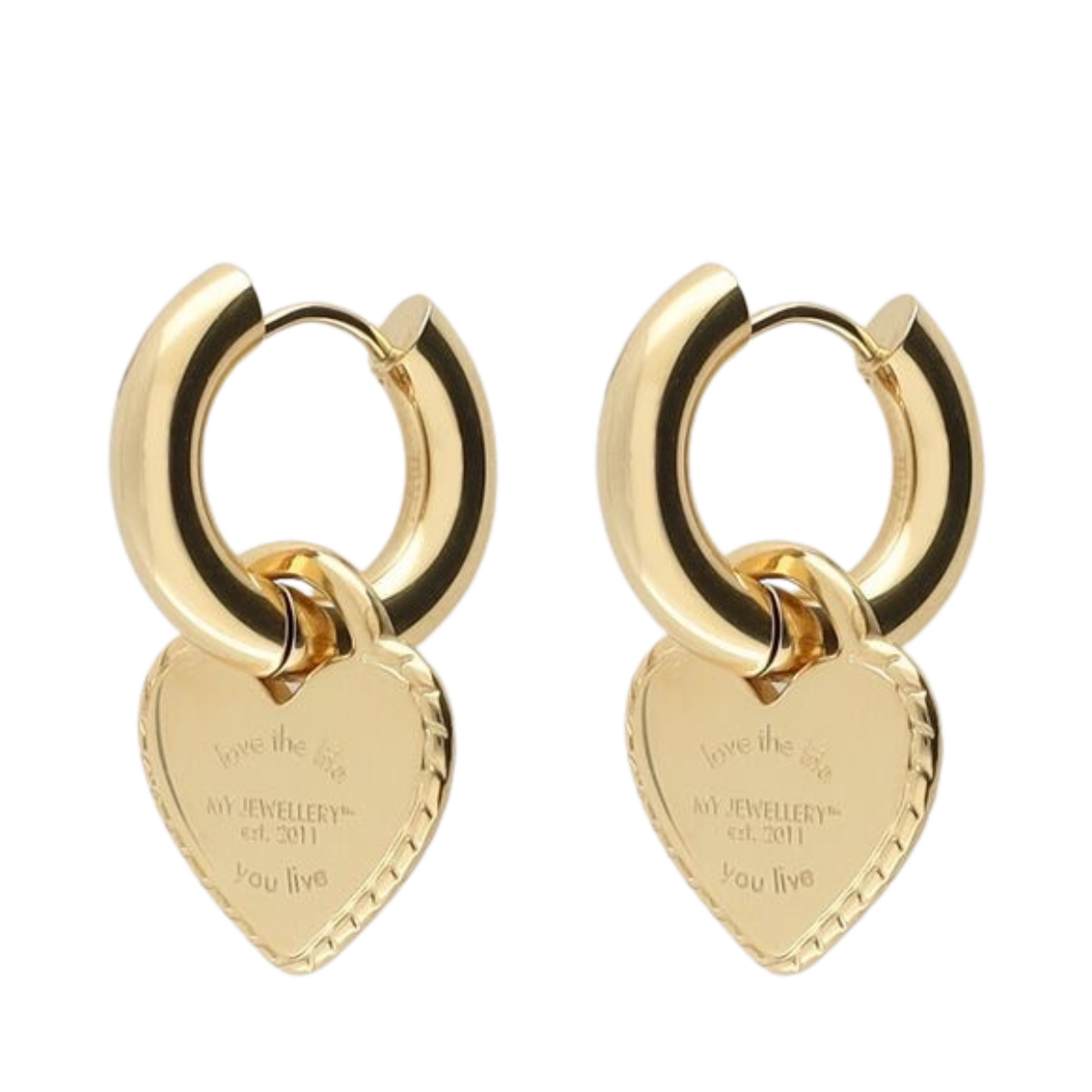 Oorbel candy couture hart - 1200 Gold