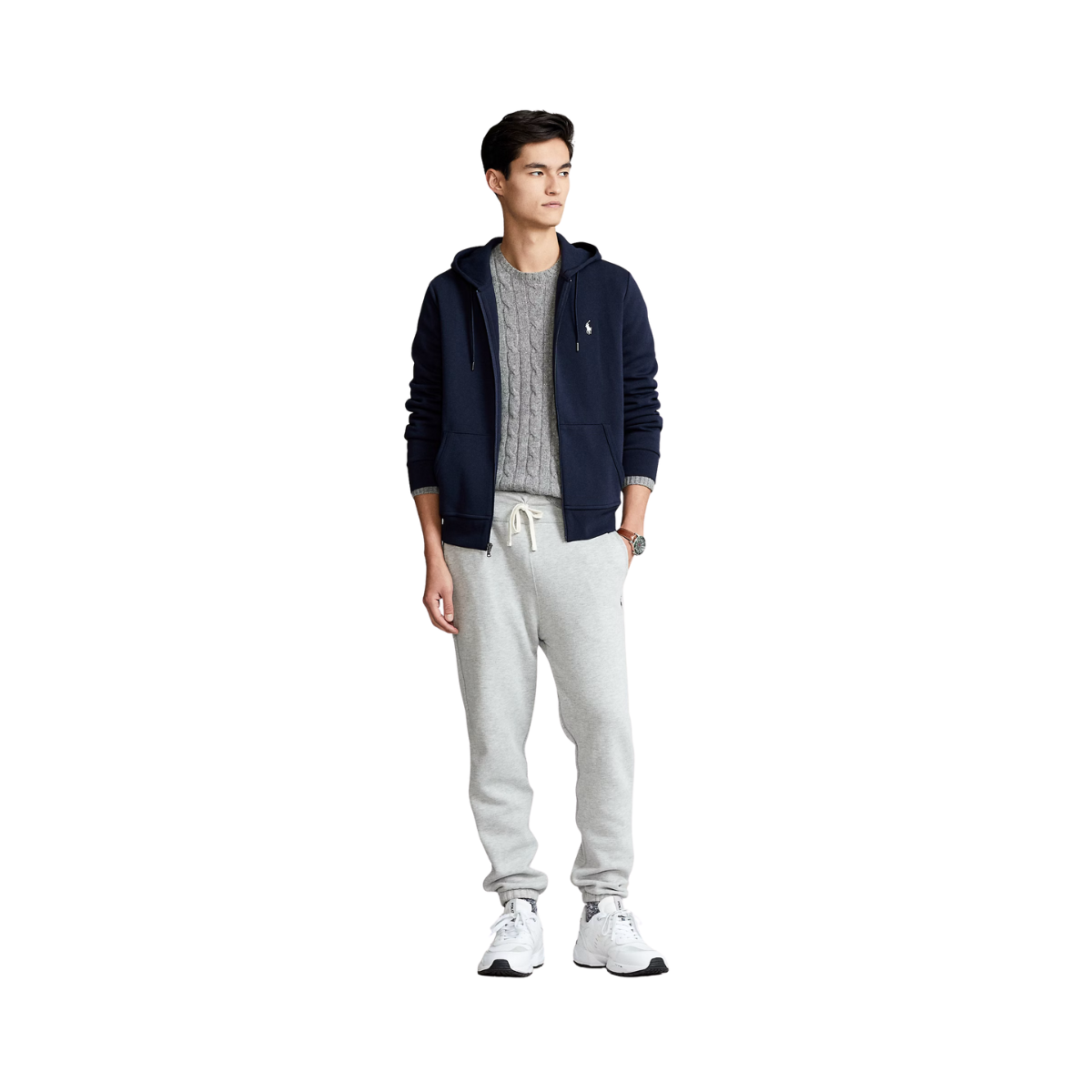 Double Knit Full-Zip Hoodie - Aviator Navy