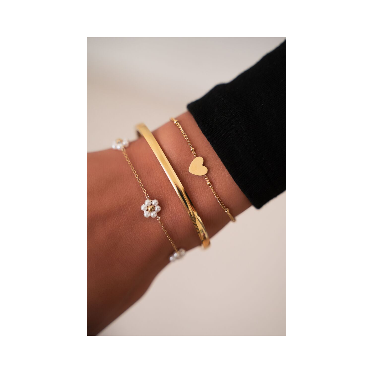 Bangle square narrow - Gold