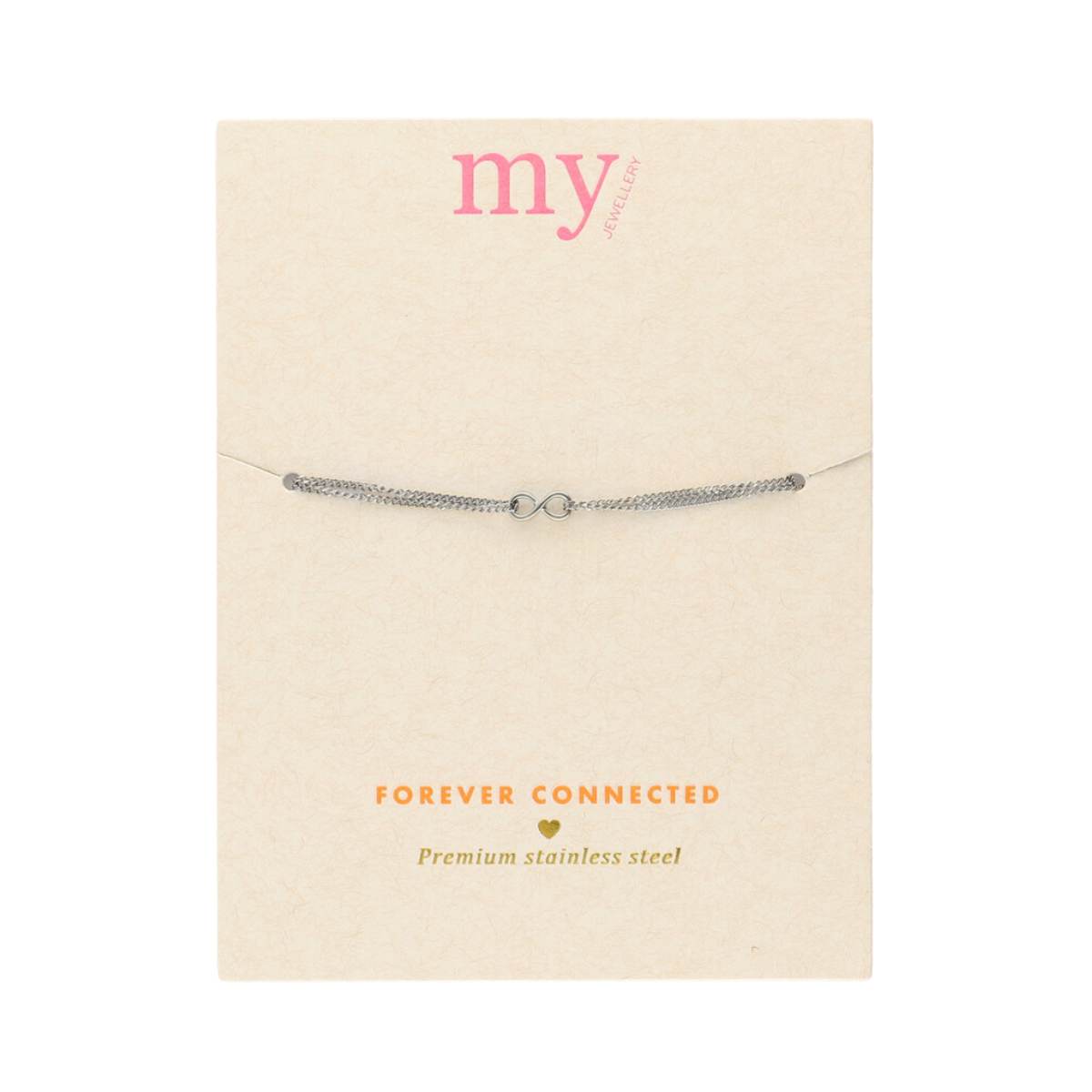 Forever Connected Double Bracelet - Silver