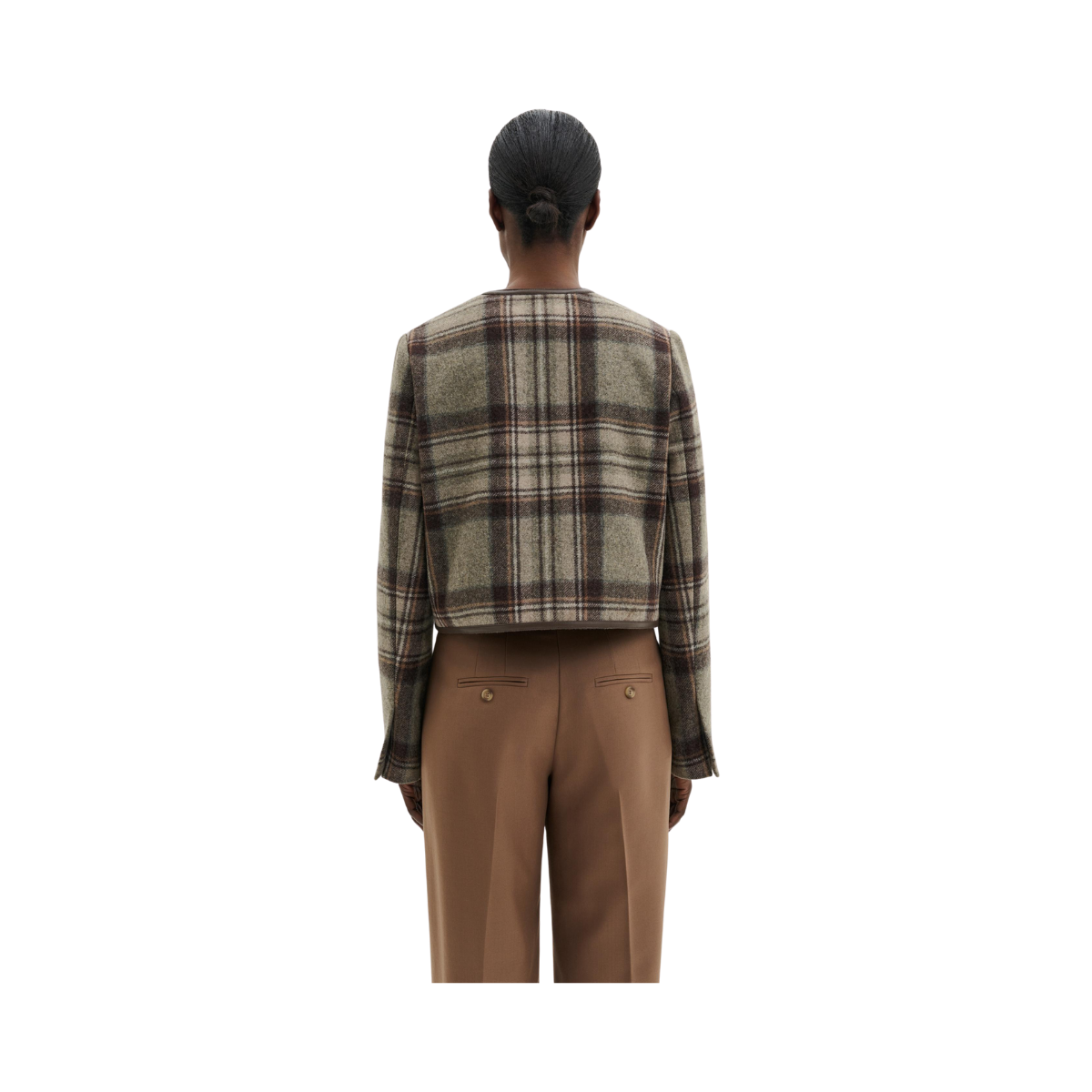 Ninette Wool Jacket - Steel Checks